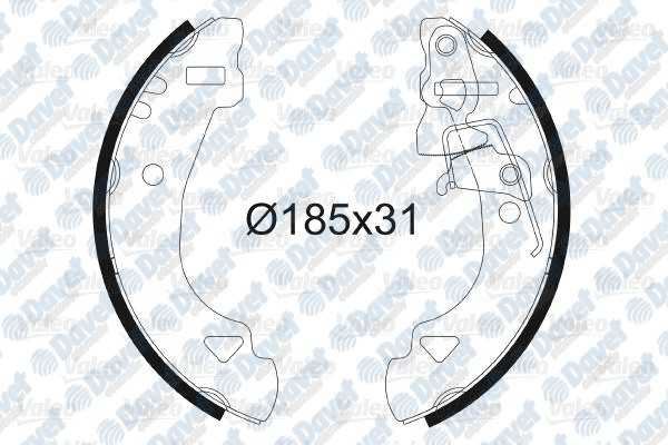 VALEO 562583 Arka Fren Balatasi Pabuc Uno 70 Panda 95->04 185×31mm  ####